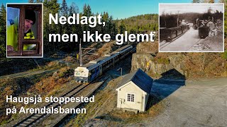 Nedlagt men ikke glemt Haugsjå stoppested på Arendalsbanen [upl. by Nannah]