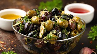 Marinated olives in 5 minutes [upl. by Salesin685]