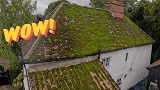 I Remove A SHOCKING Amount Of Growth Before The Moss Completely DESTROYS This Roof [upl. by Anaoy]