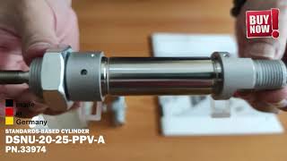 FESTO STANDARDSBASED CYLINDER DSNU2025PPVA PN33974 [upl. by Rekrap]