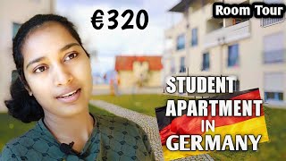 Student Dorm Tour 2021  Student Dormitory for €320month Deggendorf Germany  Hindi vlog [upl. by Gombosi684]