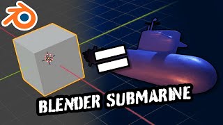 SUBMARINE  BLENDER 28  SPEEDMODELING  TUTORIAL [upl. by Airemat]