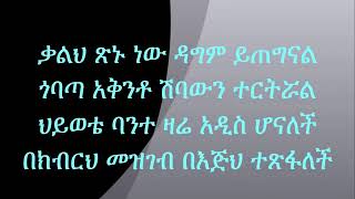 Ethiopian Orthodox Tewahdo Mezmur Mindaye Birhanu Adanegn Geta አዳነኝ ጌታ LYRICS [upl. by Margot]