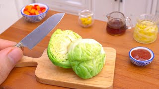 Yummy Miniature Vegan Stuffed Cabbage Rolls Recipe  Homemade Tiny Food Cooking For New Year [upl. by Annez]