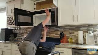 Removing and installing an overtherange microwave with one technician [upl. by Nosnor]