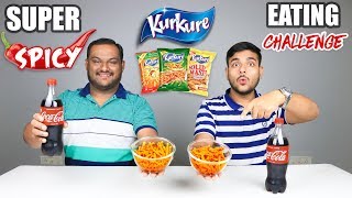 SUPER SPICY KURKURE EATING CHALLENGE WITH COKE  Spicy Kurkure Eating Competition  Food Challenge [upl. by Neel]