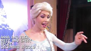 NEW quotFrozenquot Anna amp Elsa Norway meet amp greet in Royal Sommerhus at Epcot [upl. by Hapte]