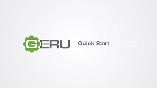 GERU Tutorial Quick Start OverviewDemo [upl. by Eizzik842]