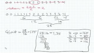 Matte 2P Statistikk Median Gjennomsnitt Kumulativ Frekvens del 1 Oppgave 6 V15 [upl. by Inobe]