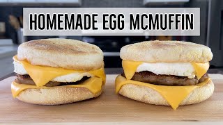 Homemade Egg McMuffin  Sausage McMuffin with Egg Shorts [upl. by Cinimod]