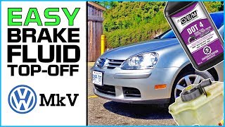 How To Access Brake Fluid Reservoir On VW MkV Golf The EASY WAY MkV Golf Brake Fluid TopOff [upl. by Joleen]