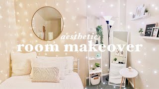 AESTHETIC ROOM MAKEOVER  TOUR ✨  cozy minimalistic pinterestinspired [upl. by Eerased]