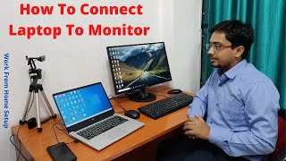 How To Connect Laptop To Monitor  Work From Home Setup  Dual monitor setup Ajit [upl. by Gerardo]