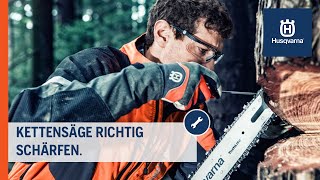 Kettensäge richtig schärfen  HowTo  Husqvarna Forst [upl. by Clea]