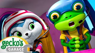 Helicopter Weasel Rescue  Geckos Animal Pals  Animal amp Vehicle Cartoons  Cartoons for Kids [upl. by Norraa]