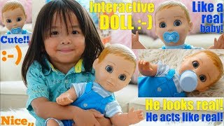 Childrens Interactive Toy Dolls A Toy Doll Review A Talking Baby Boy Doll Unboxing amp Playtime [upl. by Esidnak106]