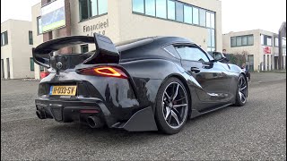 440hp Toyota GR Supra MK5 with Decat Fi Exhaust  LOUD Revs Pops and Bangs Accelerations [upl. by Maryn]