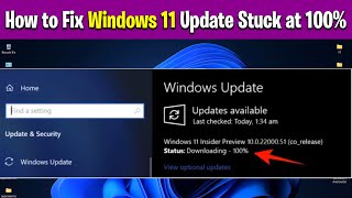 How to Fix Windows 11 Update Stuck at 100 [upl. by Enneire44]