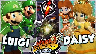 ABM Luigi Vs Daisy  Mario Strikers Charged  Gameplay Match  HD [upl. by Adolf137]