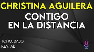 Christina Aguilera  Contigo En La Distancia  Karaoke Instrumental  Bajo [upl. by Arica538]