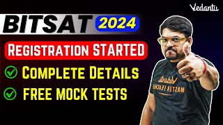 JEE 2024 BITSAT 2024 Registration OPENS  COMPLETE DETAILS  How to Apply Exam Pattern  Harsh Sir [upl. by Cassil]