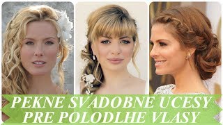 Pekne svadobne ucesy pre polodlhe vlasy [upl. by Anaz403]