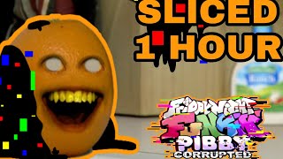 Sliced Song 1 Hour FNF vs Pibby Annoying Orange [upl. by Anayt]