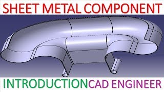 29 INTRODUCTION OF SHEET METAL COMPONENT IN CATIA V5 [upl. by Ennael]