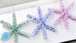 Good Things DIY Soft Crystal Snowflakes  Martha Stewart [upl. by Dugald203]