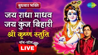 जय राधा माधव जय कुंज बिहारी श्री कृष्ण को समर्पित अमृत भजन  Jagjit Singh  Krishna Bhajan  LIVE [upl. by Eslehc]