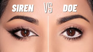 How To Beginner SIREN Eyes Vs DOE Eyes Makeup Tutorial [upl. by Chastain]