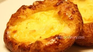 Pastry Cream Custard Danish Pockets Recipe  Video Culinary [upl. by Consolata487]