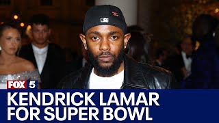 Kendrick Lamar headlines Super Bowl Halftime  FOX 5 News [upl. by Henghold]