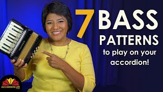 7 Bass Patterns to Play On Your Accordion  Accordion Lessons [upl. by Anade]