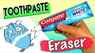 Crée ta gomme DENTIFRICE  Comment créer une gomme avec un TUBE DE DENTIFRICE [upl. by Ecinaj]