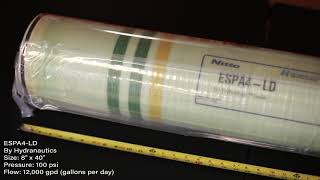 ESPA4LD 8 x 40 100 psi Reverse Osmosis Membrane [upl. by Greenwald]