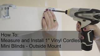 Lumino 1quot Vinyl Cordless Mini Blind  Outside Mount Installation [upl. by Dhaf]