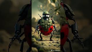 Coccinellidae become a soldier shorts shortvideo short aicreator aicreater cuteanimal ai [upl. by Yrelav366]