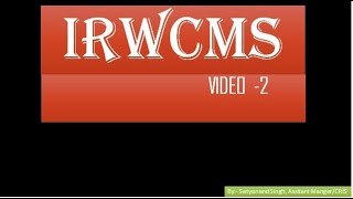 2 IRWCMS Video 2 Bill [upl. by Ennyletak]