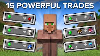 15 Most Powerful Villager Trades in Minecraft [upl. by Samtsirhc]