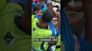 Pakistan fan wears Indias jersey over Pakistans during CT match in Dubai Sports Today [upl. by Netsrijk]