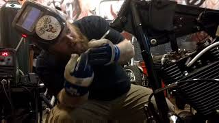 Harley Neck Bearing Race Removal  The Easy Way [upl. by Towroy]