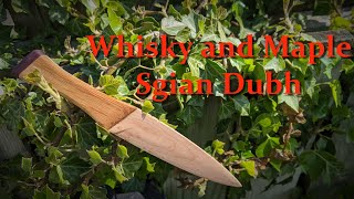 Sgian Dubh  Making a wooden knife from Whisky barrel staves and Maple easy knife build [upl. by Benedetta]