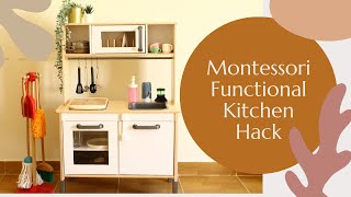 Montessori Functional Toddler Kitchen Hack  Transforming Ikea DUKTIG Play Kitchen [upl. by Loesceke]