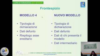 Nuovo Modello 4 nelle successioni presentazione corso [upl. by Nayab]