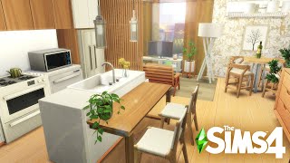 WARM MIDCENTURY MODERN APARTMENT  Sims 4 Speed Build CC [upl. by Elora]