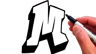 How to Draw the Letter M in Graffiti Style  EASY [upl. by Aisirtap]