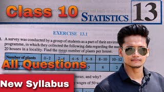 Ex 131 Class 10  Statistics Class 10 NCERT Ex 131 New Syllabus CBSE Rajmith study [upl. by Sregor]