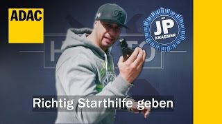 Starthilfe geben – so geht’s richtig  HowTo mit JP Kraemer  ADAC [upl. by Essirehs]