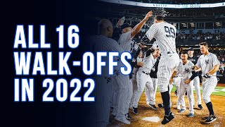 Every WalkOff Win from 2022  NEW YORK YANKEES [upl. by Jowett224]